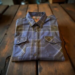Retro Rifle - synth wave 2 - flannel button down